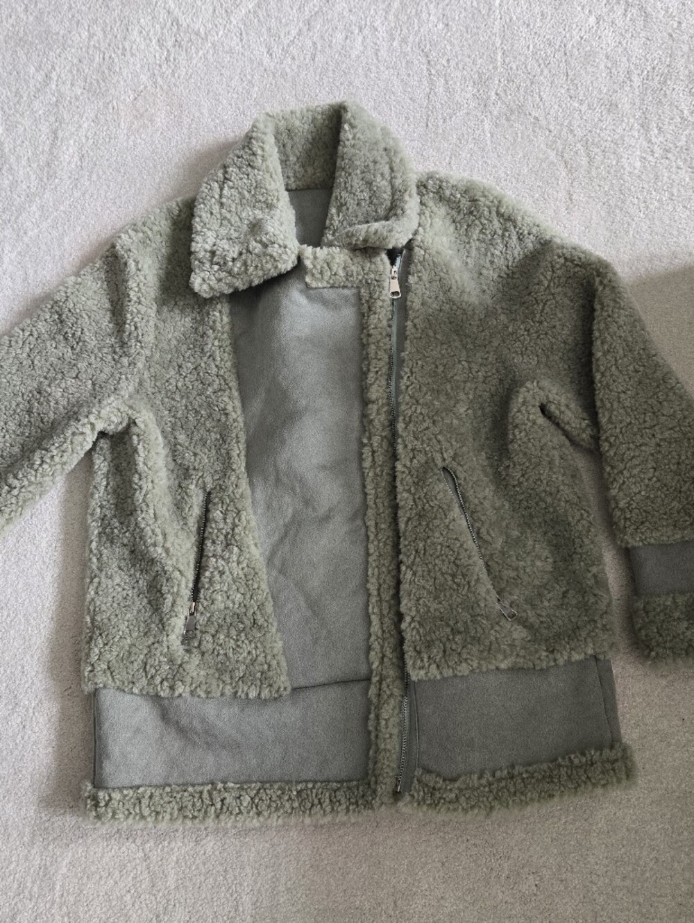 Faux Shearling Jacket Med - Picture 8 of 8